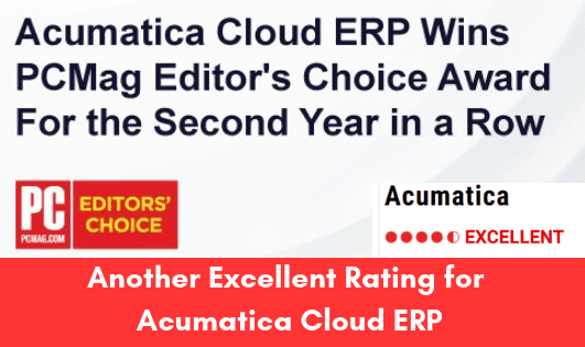 Another Excellent Rating for Acumatica Cloud ERP