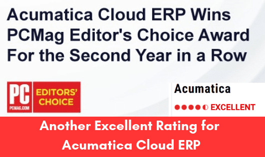 Another Excellent Rating for Acumatica Cloud ERP Another Excellent Rating for Acumatica Cloud ERP