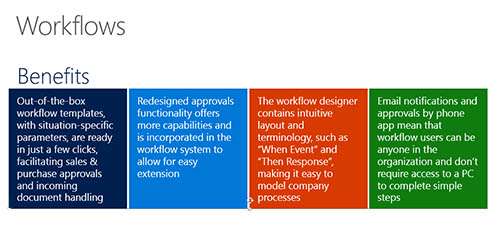 Microsoft Dynamics NAV workflow functionality making business processes easier.