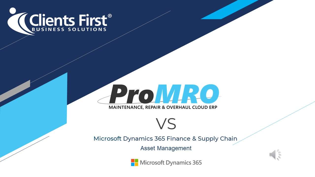 ProMRO vs D365 Asset Management