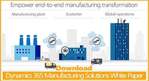 Dynamics 365 for Operations and Manufacturing