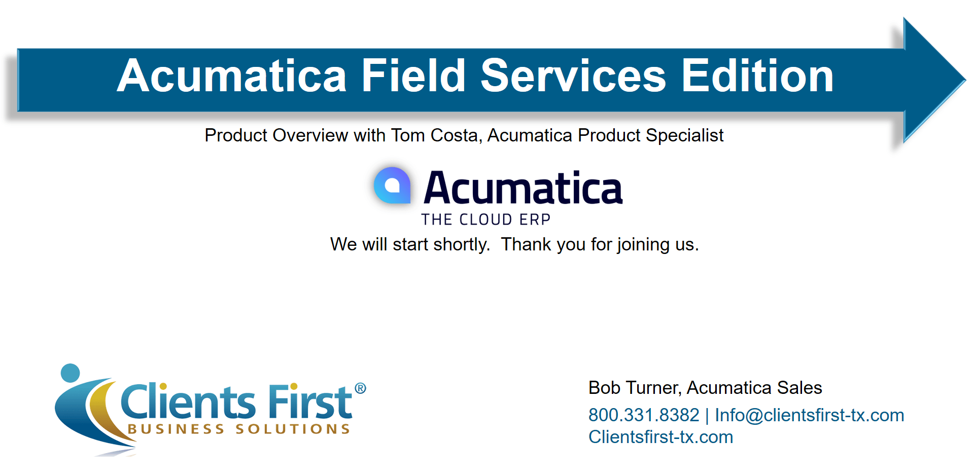 Recap: Acumatica Field Services Video