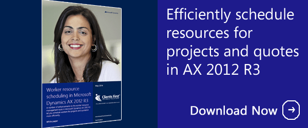 Resource Scheduling AX 2012 R3